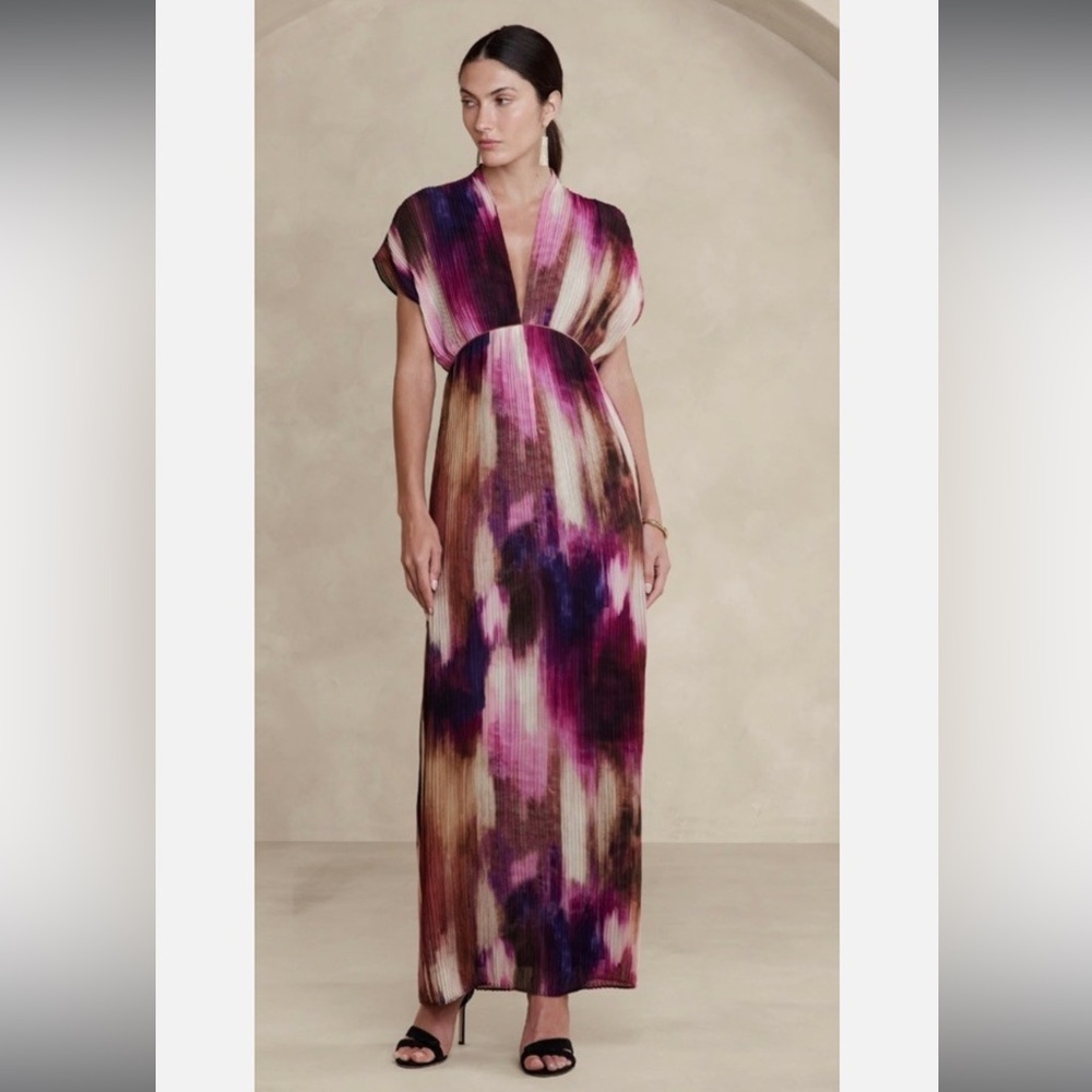 NWT Banana Republic Ana Pleated Ombré Maxi Dress